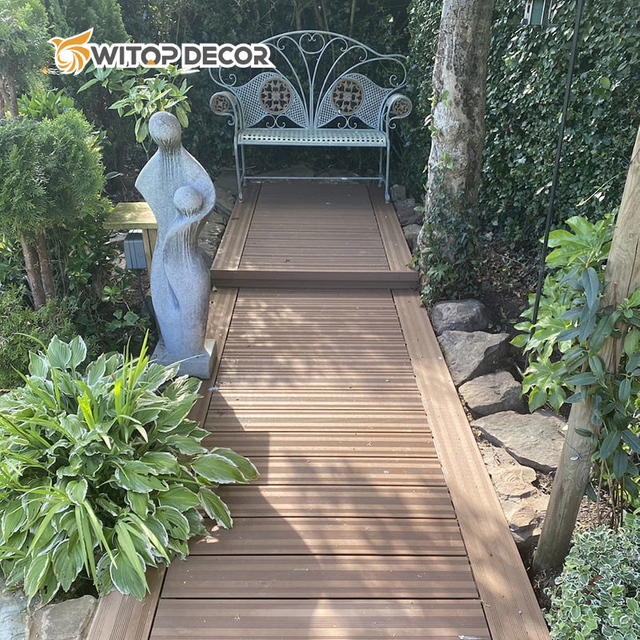 Cost Effective WPC Roof Material 3D Embossing Wood Grain Grey Surface Hardness Composite Lumber Plastic Decking WPC Wood Floor