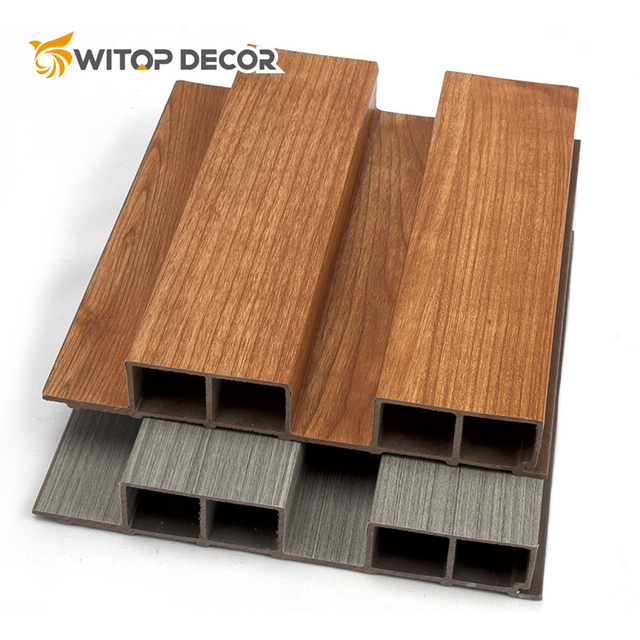 Factory Price Indoor Decoration Fire Rated 160*10mm White Waving Hotel WPC Flute Wall Panel