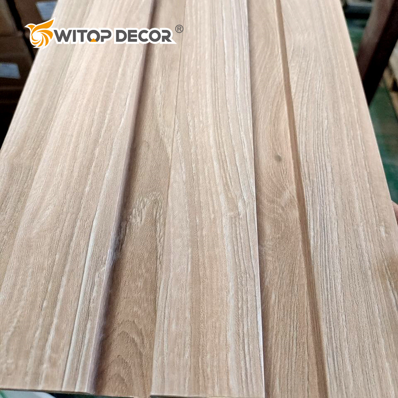 Interior Wall Decoration Wooden Design Laminated WPC Wall Panels