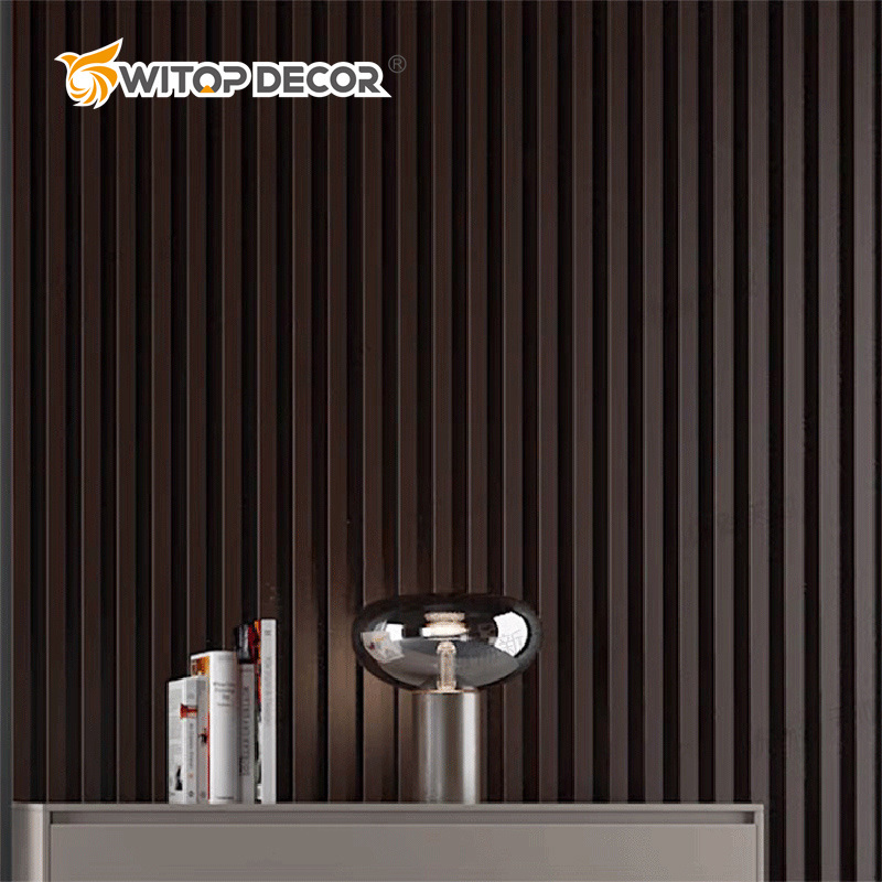 Modern Interior Decoration Environmental Protection Wooden Grain WPC Fluted Great Wall Wall Panel Indoor