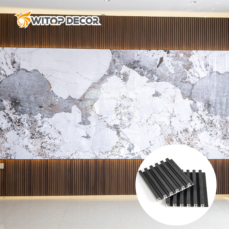 Indoor Wood Grain PVC WPC Interior Wall Flat Panels Designs