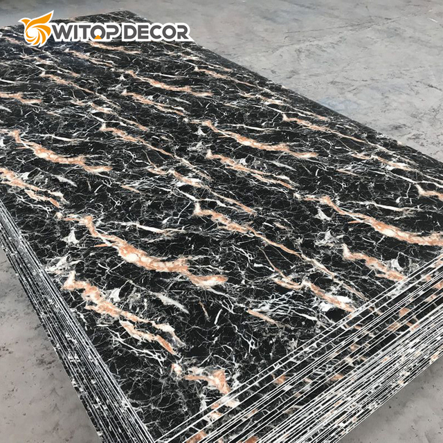 Custom Design 3D Printing UV Board Background Wall UV PVC Marble Sheet for Sale