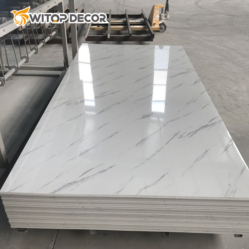 Professional Maker Factory Marble Alternative Emboss Ceiling Panel PVC UV Panels