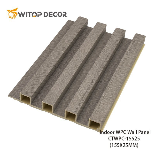 Waterproof Virgin Material Formaldehyde-Free WPC Home Hotel Wall Panel 160mm 170mm WPC Apartroom Villa Bedroom Living Room Dining Strip Wave Flute Wall Panel