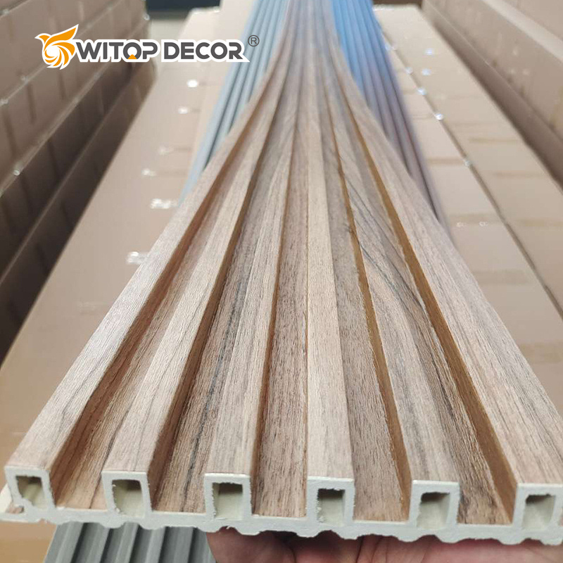 160*24mm Hotel Design WPC Indoor Wooden Wall Decorative Panel
