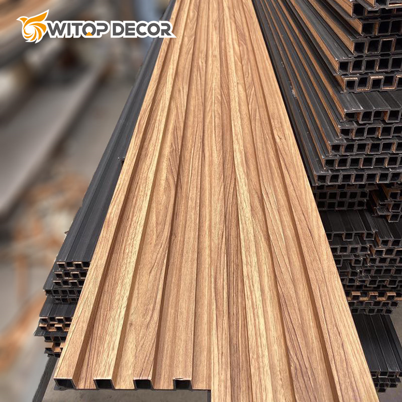 Factory Price Strip Wood Customized Fluted WPC Wall Panel