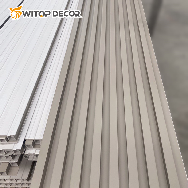 Waterproof Wood Grain Interior Decorative Fluted WPC Wall Panel