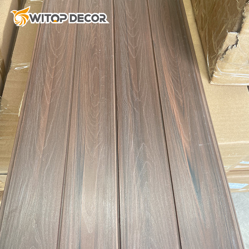 Four Grooves Semi Circle Composite Wood Sheet WPC Wall Panel