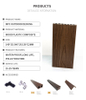 WPC Decking Teak Wood Flooring Wood Plastic Composite 3D Grain Deck