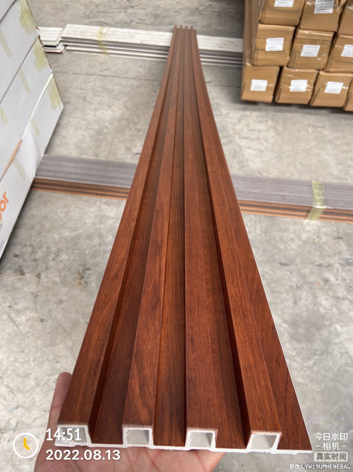 WPC Fluted Wall Panel Wooden Grain PVC Wall Panels Wood Plastic Composite WPC Wall Panel Interior Decoration