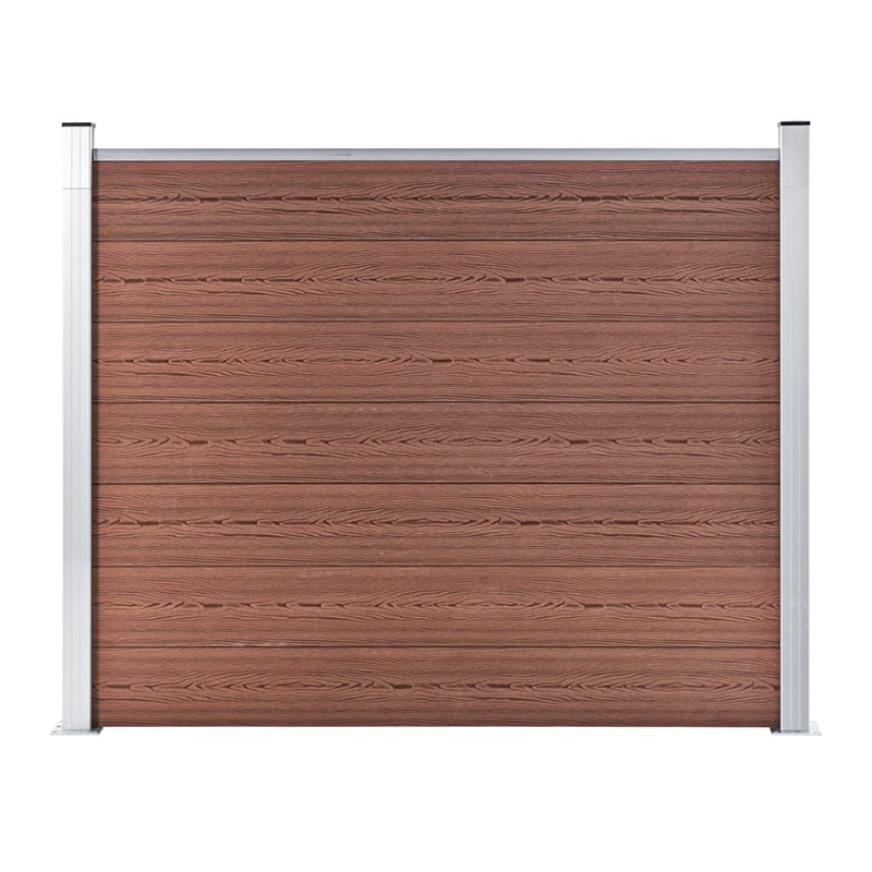 Dark Gray Building Material WPC Outdoor Railing Garden Fence