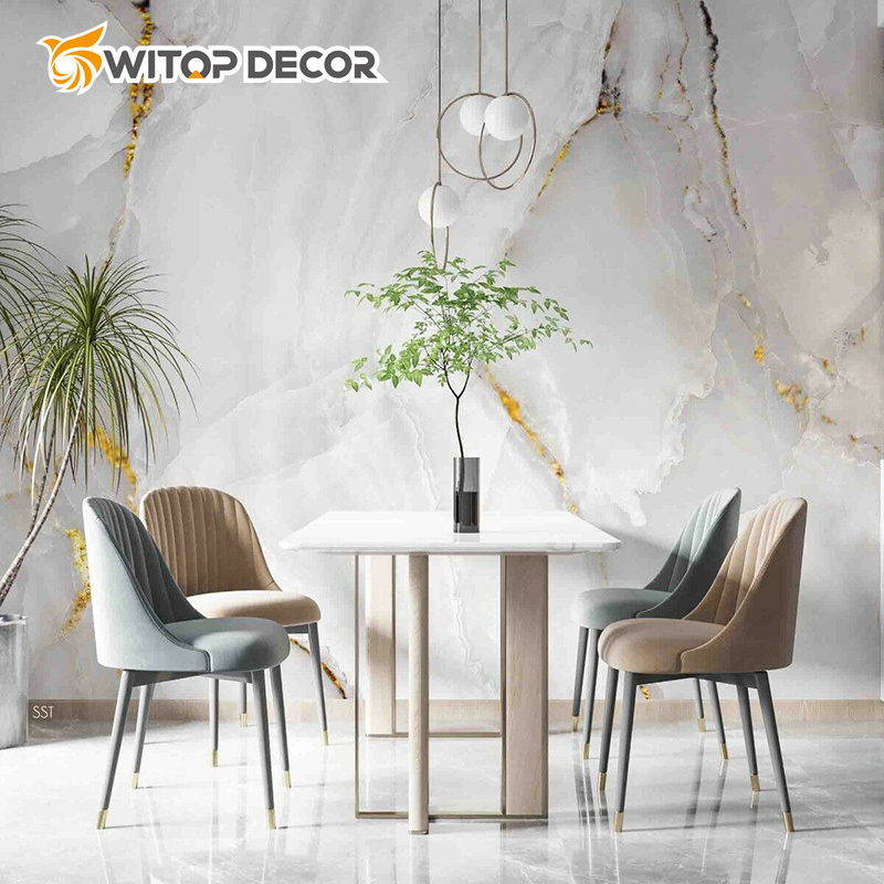 Luxury Glossy PVC Marble Sheet Wall Panel UV Board Spc Wall Panel