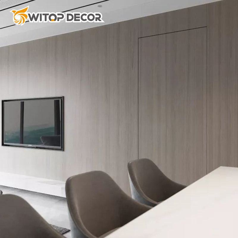 Bamboo Charcoal Wood Veneer Marble Seamless WPC PVC Wall Board with Bamboo Charcoal Veneer with New Design