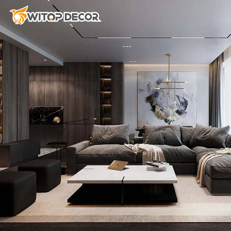 Waterproof Fireproof WPC Bamboo Charcoal Co Extruded Board Marble Metal Mirror Film Wood Veneer Charcoal Panel