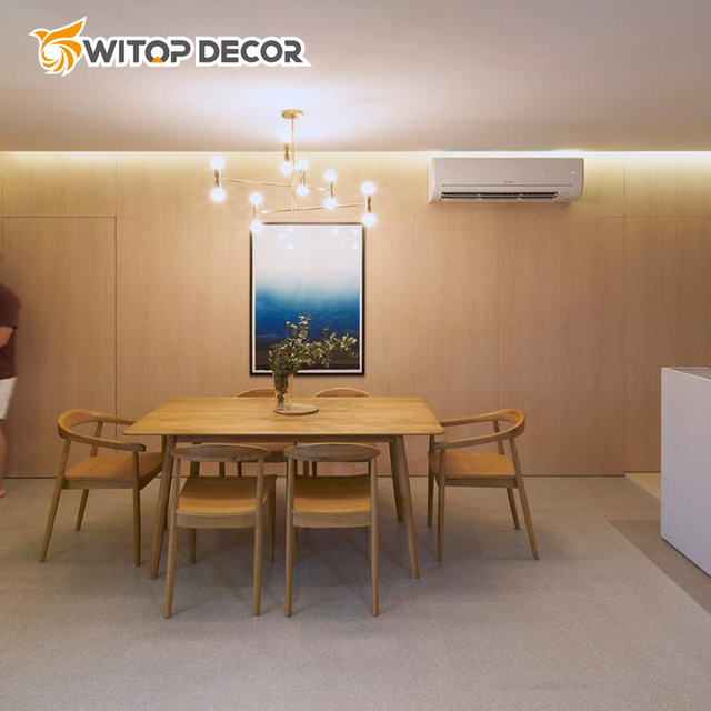 Interior Cladding Projects WPC PVC Wood Wall Board Bamboo Charcoal Wood Metal Plate Panel