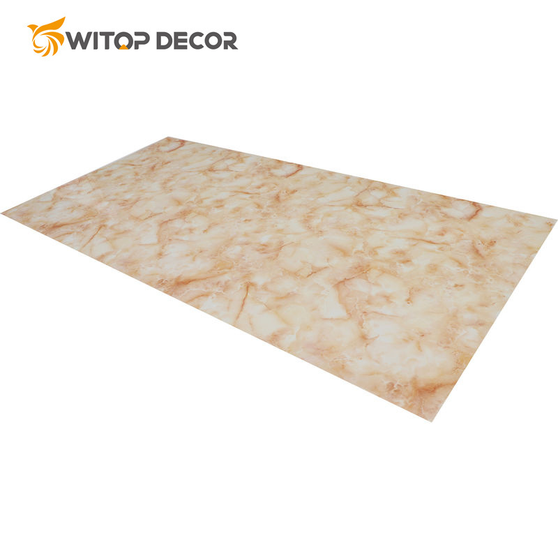 1220X2440mm Modern Style UV Marble Sheet Wall Decor PVC Sheet