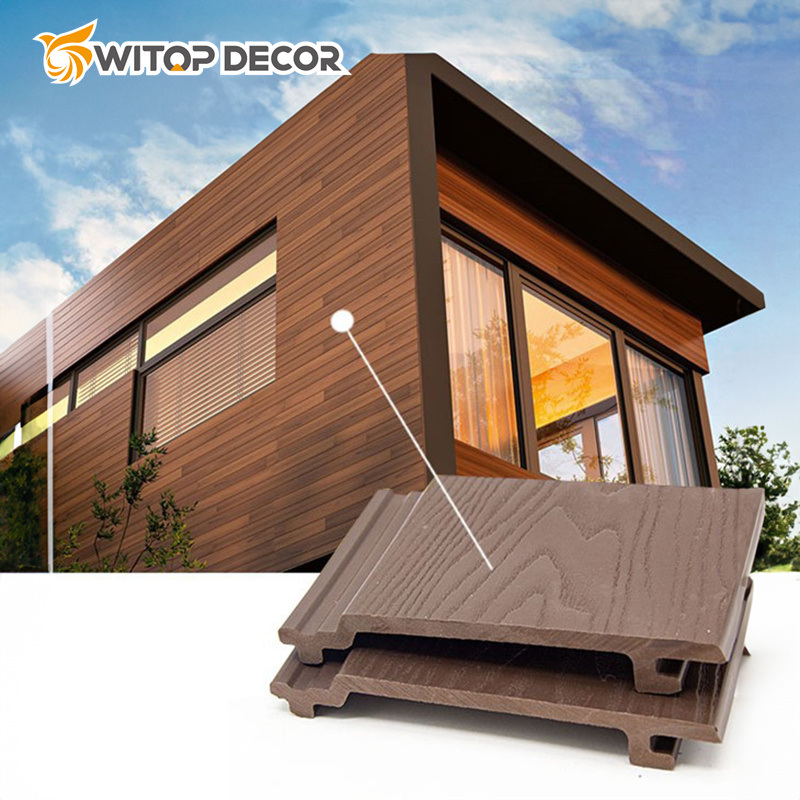 Wood Grille Waterproof WPC Composite Wall Panels Cladding WPC Wall Panel
