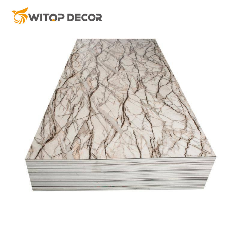 High Strength and Durability 1200*2400mm Size Artificial Stone UV Marble Sheet