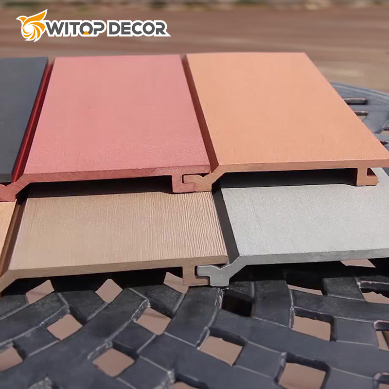 Wooden Grain Fluted Panel for Decoration PVC WPC Wall Panel WPC Wall Panel Cladding