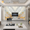 New Interior PVC Wall Panels UV Coating Plastic Marble Sheets