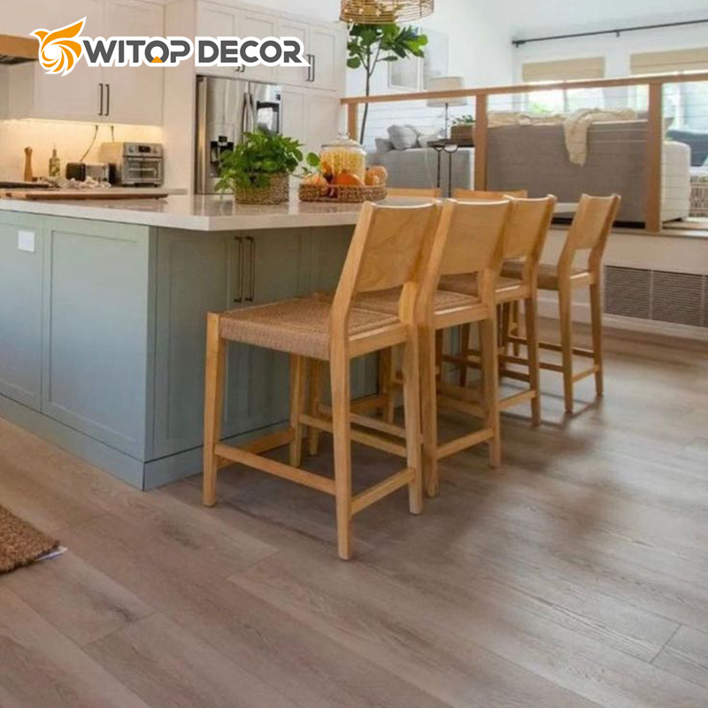 Deep Embossed Spc Plastic Flooring 4 mm with 1.5 mm IXPE Pad