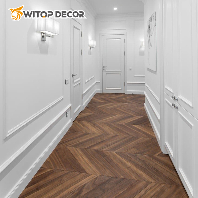 Wooden Look Design Interlocking Vinyl Plank Spc Flooring with UV Coating