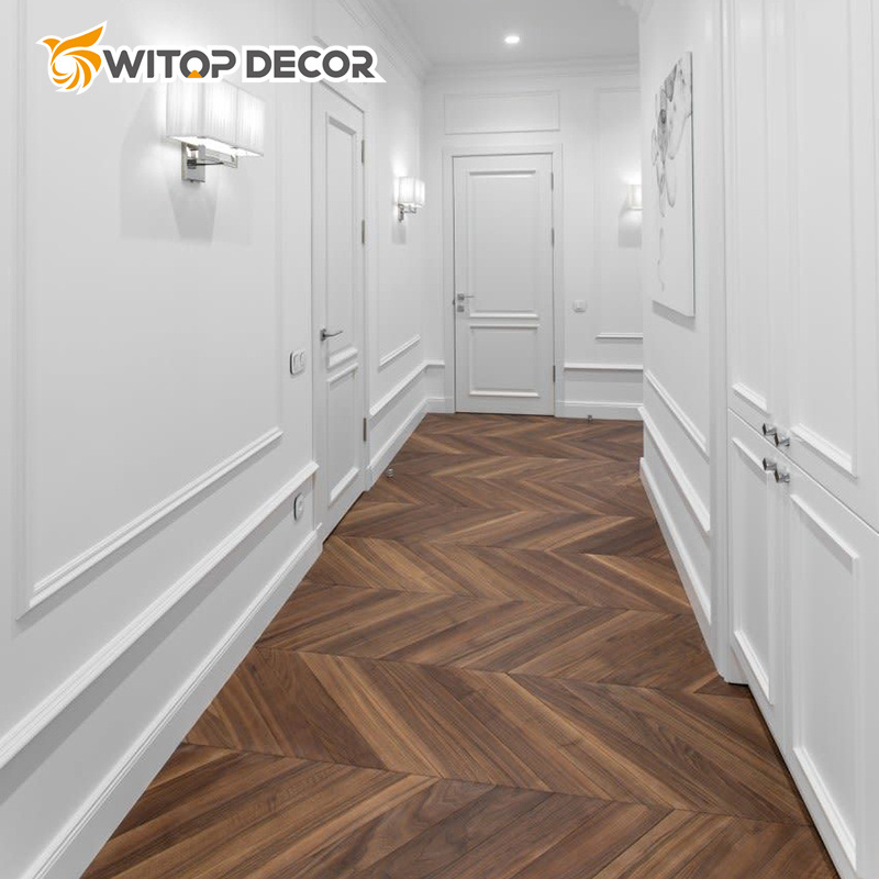 Wooden Look Design Interlocking Vinyl Plank Spc Flooring with UV Coating