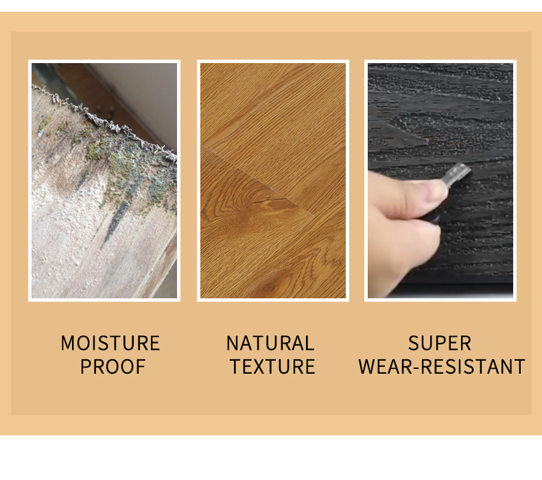 Wooden Look Design Interlocking Vinyl Plank Spc Flooring with UV Coating