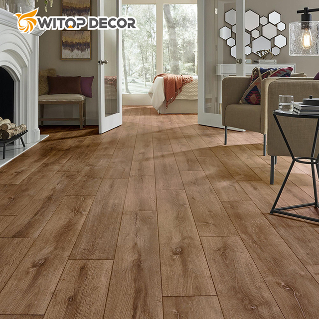 High Quality Walnut Wood Veneer Vinyl Flooring Flexible Easy Install Spc Flooring