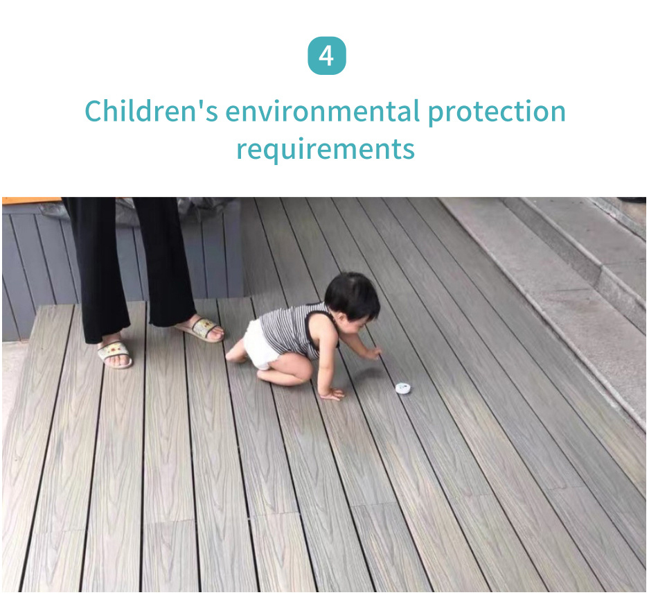 More Color No Glue Environmental Protection WPC Round Hollow Co-Extrusion Decking