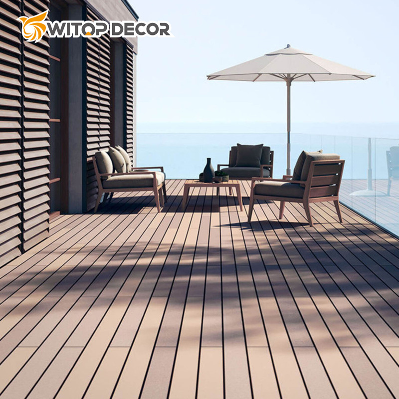 Outdoor Wood Plastic Garden and Patio Fireproof Flooring WPC Decking Tile