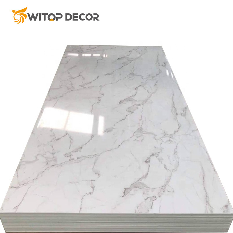 1220mm X2440 mm UV Coated PVC Wall Marble Sheet for House Decoration