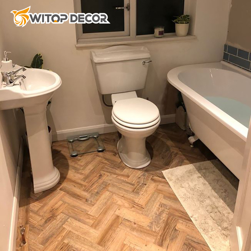 Factory Direct Selling Lvt Flooring Vinyl Plank Herringbone Dark Grey Vinyl Flooring