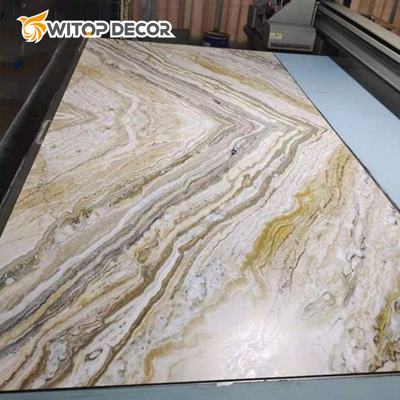 High Gloss Marble Color PVC Flexible Plastic UV Sheet