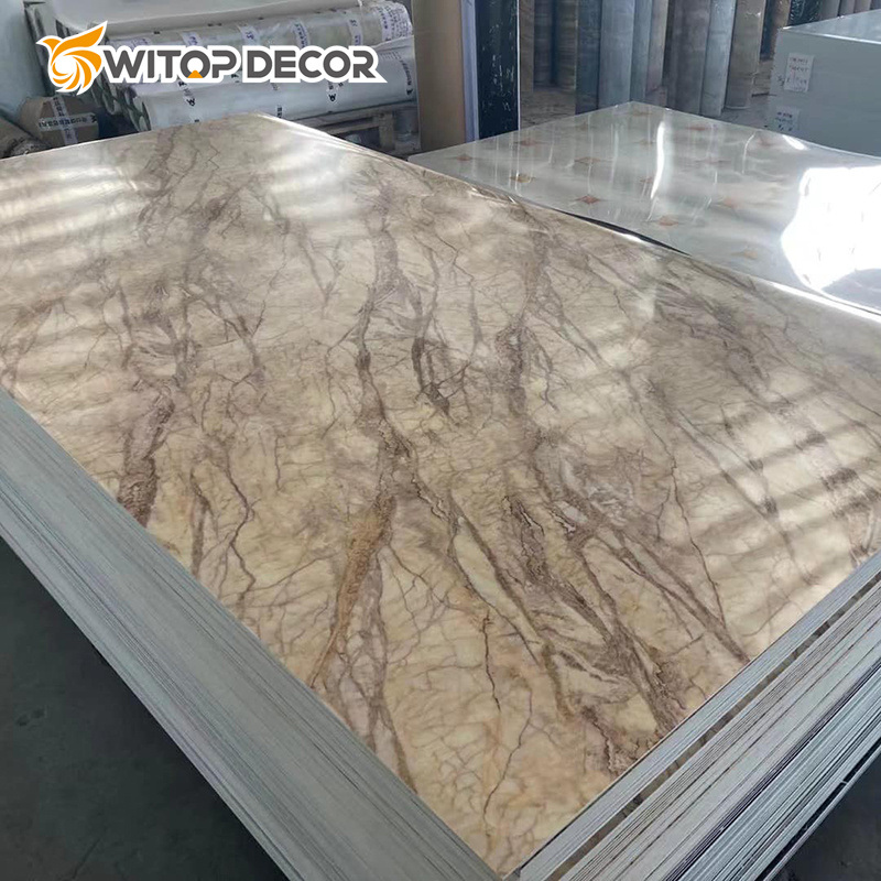 UV Coating Modern Style PVC Marble Sheet for Interior Decorative