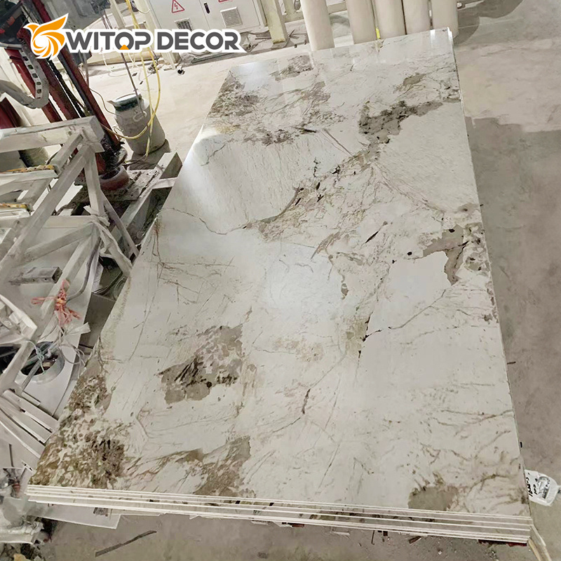 Manufacturer 1220X2440mm High Glossy PVC Marble Sheet for Interior Wall Panel