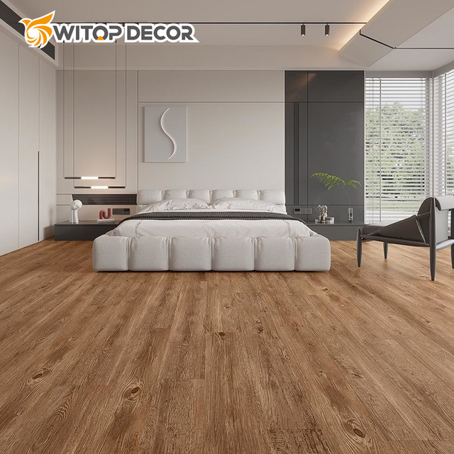 Wood Grain Premium Rigid Solid Polymer Core Spc Vinyl Flooring