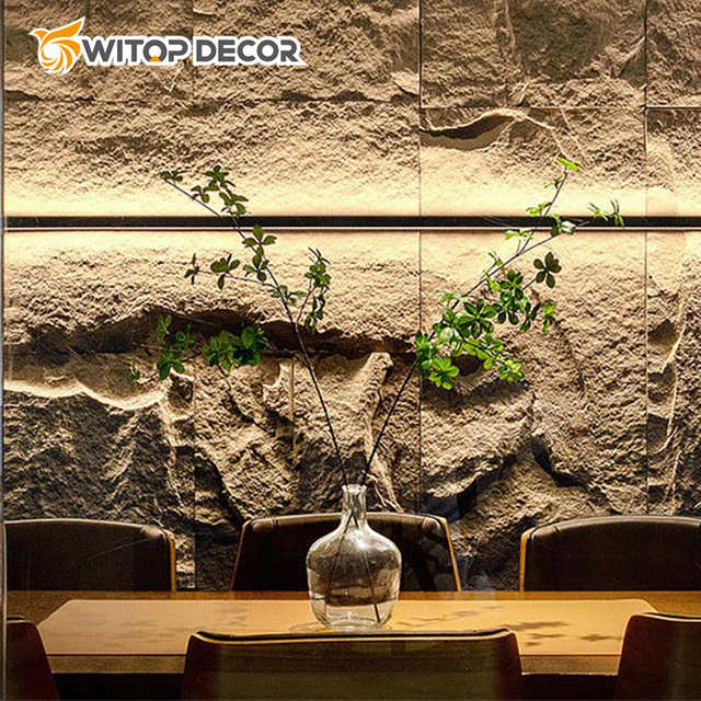 Factory Direct Sale 3D PU Polyurethane Faux Stone Wall Panel PU Culture Stone