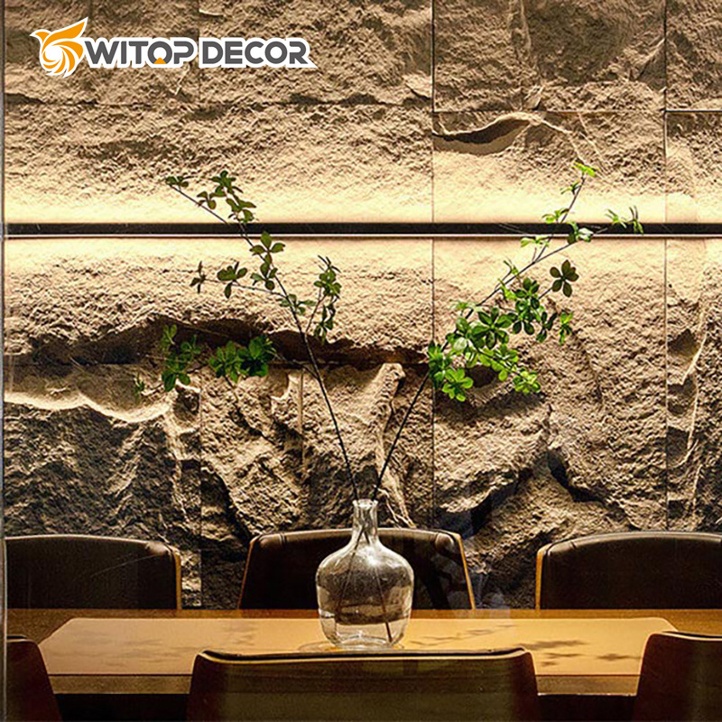 Factory Direct Sale 3D PU Polyurethane Faux Stone Wall Panel PU Culture Stone