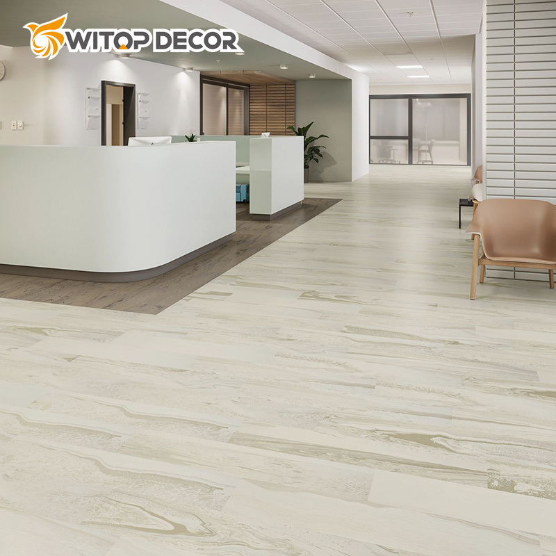 5mm Cheap Price Plain White Core Vinyl Lvt Click Spc Flooring 5mm