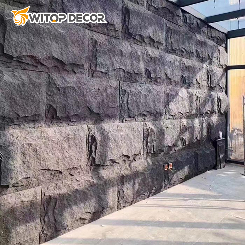 Hot Sell Polyurethane Foundry Fluted Nine-Pattern Decorative PU Artificial Stone Cultural Wall Panel