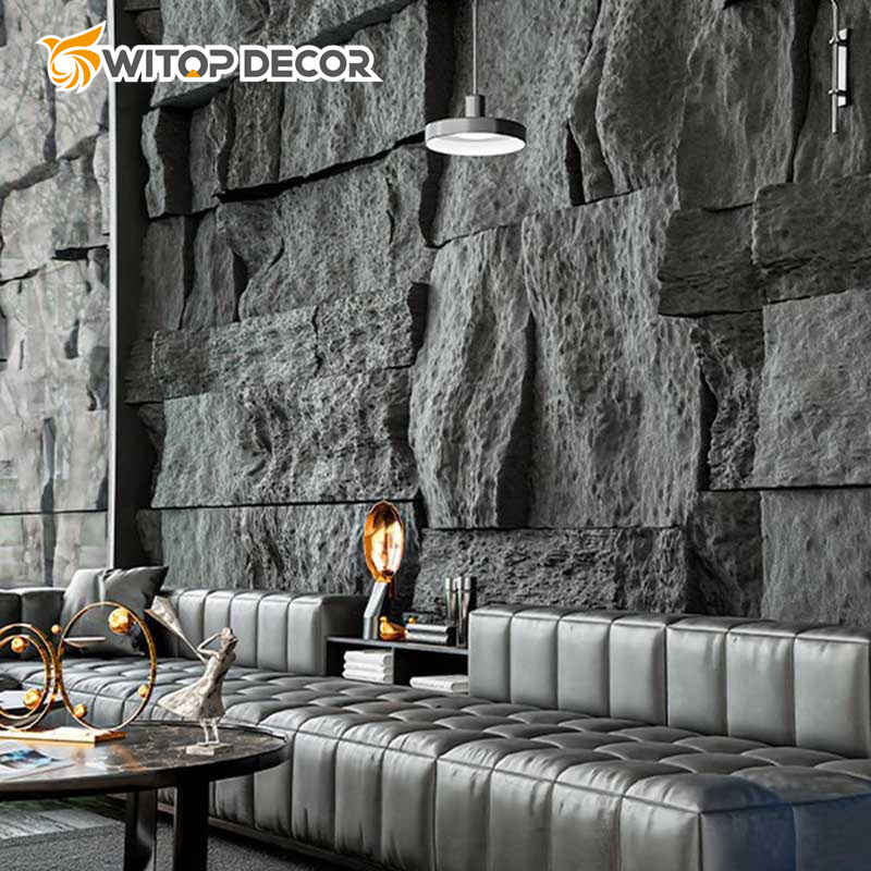 Insulating Lightweight Faux Siding Panel, PU Mushroom Stone, Easy and Rapid Installation Wall Stone Board
