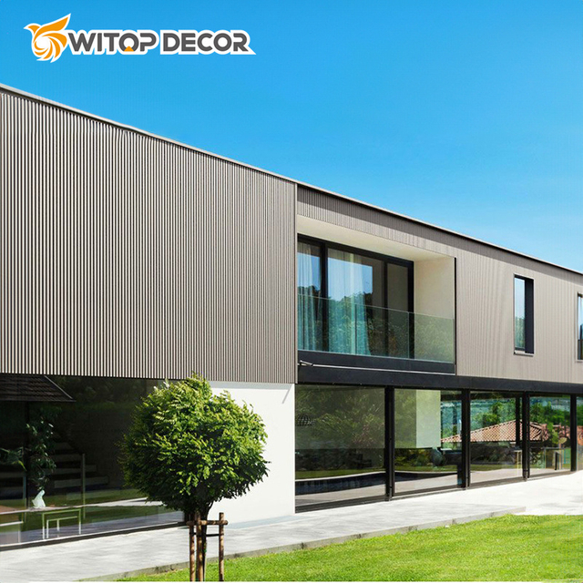 3D Surface External Wall Siding House WPC Wood Composite Exterior Cladding