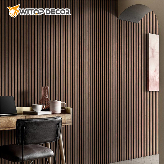 Soundproofing Wooden Salt Acoustic Panel MDF Wood Groove Wall Panel