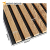 Custom Akupanel Smoked Oak Wood Slats Wall Panels Sound Absorbing Acoustic Panel