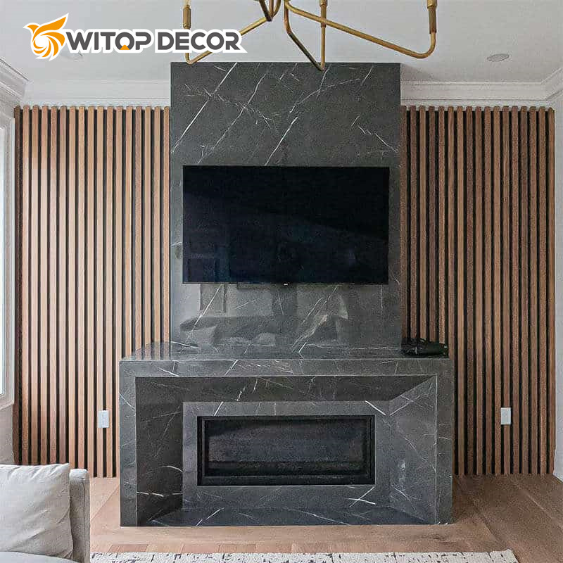 Wooden Slat Wall Polyester Acoustic Panel