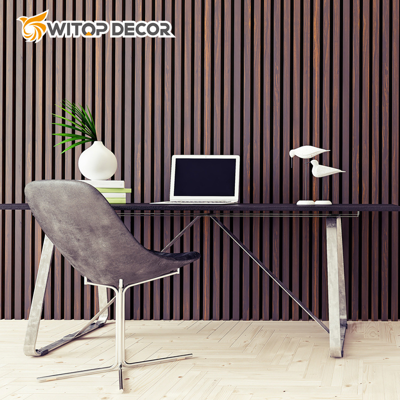 Slat Acoustic Panel Decorative Wooden Grooved Absorption