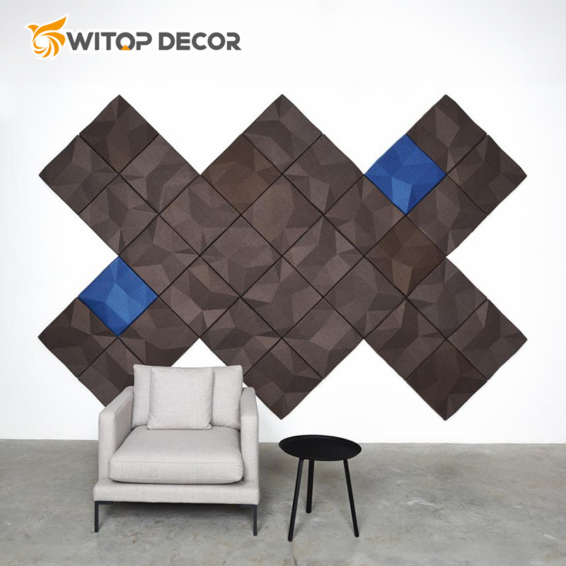 Hexagon Acoustic Panel Different Shape Office Wall Decoration Pet Acoustic Panel