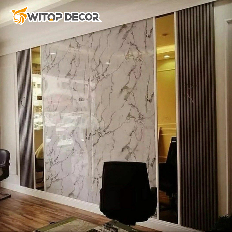 UV Board Faux PVC Marble Sheet 3mm Interior Decorative UV Marble Board