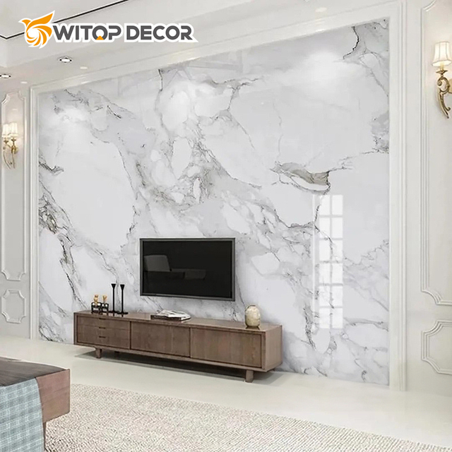 1220X2800mm Interior Wall Cladding Plastic Molding UV PVC Marble Wall Panel Sheet
